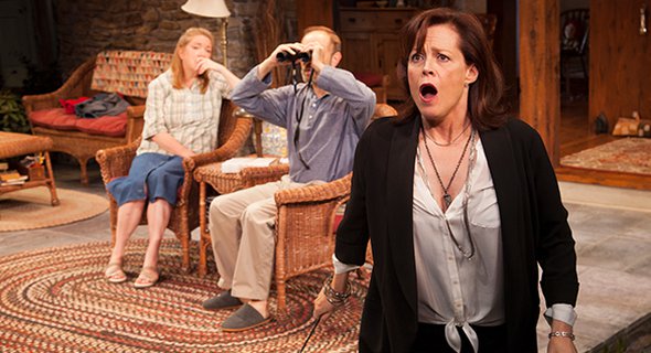 Sigourney Weaver, Kristine Nielsen and David Hyde Pierce in the 2012 LCT production. Photo by T. Charles Erickson.
